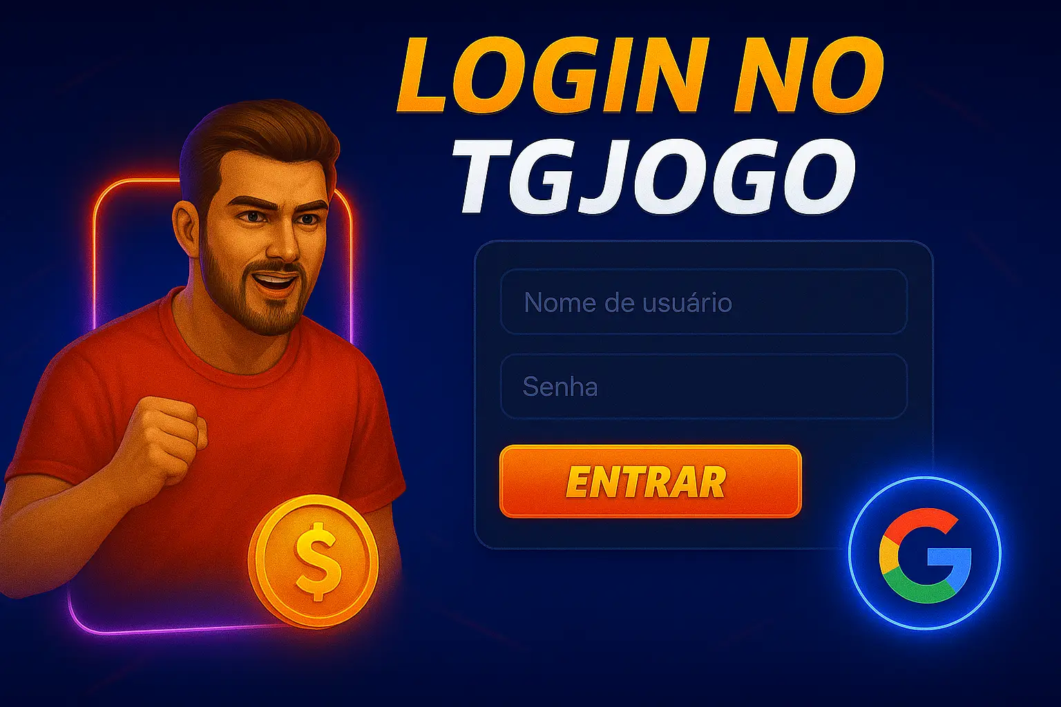 Não Perca tempo, o rRgistro na site TGJOGO